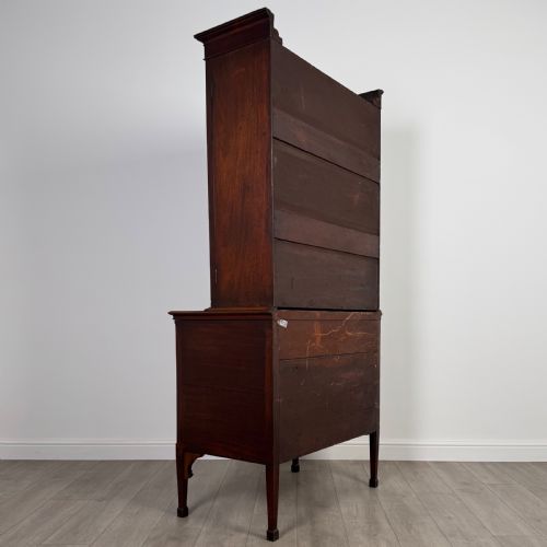 ANTIQUE 18TH CENTURY SMALL SECRETAIRE BOOKCASE IN MAHOGANY - ADDITIONAL PHOTO 5