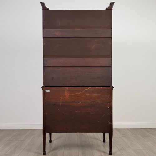 ANTIQUE 18TH CENTURY SMALL SECRETAIRE BOOKCASE IN MAHOGANY - ADDITIONAL PHOTO 6