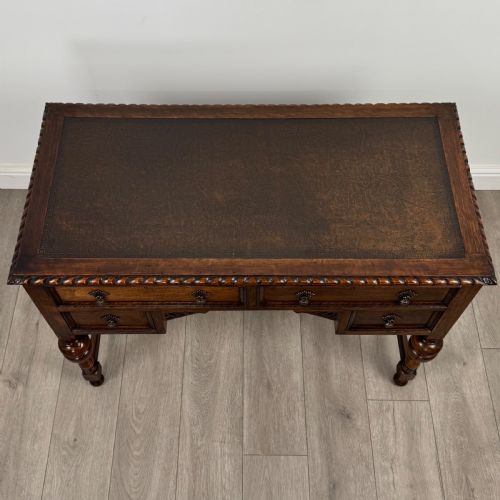 ANTIQUE 20TH CENTURY GOOD QUALITY DESK IN OAK - ADDITIONAL PHOTO 8