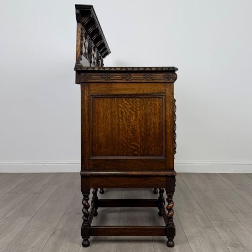 ANTIQUE 19TH CENTURY JACOBEAN STYLE SIDEBOARD IN OAK - ADDITIONAL PHOTO 7