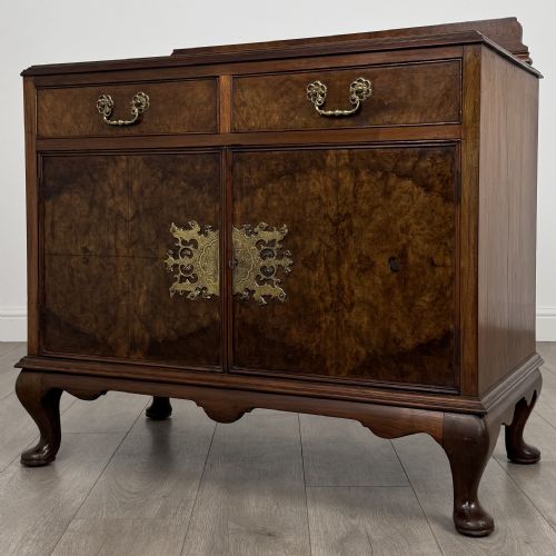 ANTIQUE 20TH CENTURY GOOD QUALITY CUPBOARD IN BURR WALNUT - ADDITIONAL PHOTO 2