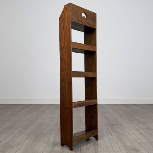 ANTIQUE 20TH CENTURY ART CRAFTS GOLDEN OAK BOOKCASE - ADDITIONAL PHOTO 4