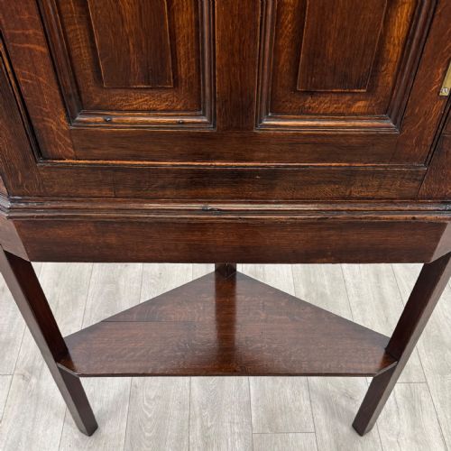 ANTIQUE 18TH CENTURY GOOD QUALITY CORNER CABINET IN OAK - ADDITIONAL PHOTO 4
