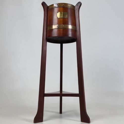 antique 20th century ra listers plant stand in oak - CATEGORY: ANTIQUE MISCELLANEOUS - DATED EDWARDIAN
