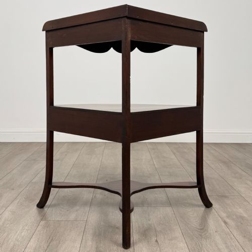 ANTIQUE 18TH CENTURY FINE QUALITY CORNER STAND IN MAHOGANY - ADDITIONAL PHOTO 1