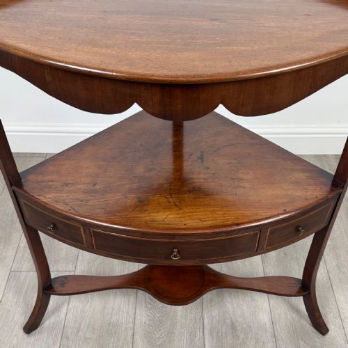 ANTIQUE 18TH CENTURY FINE QUALITY CORNER STAND IN MAHOGANY - ADDITIONAL PHOTO 5