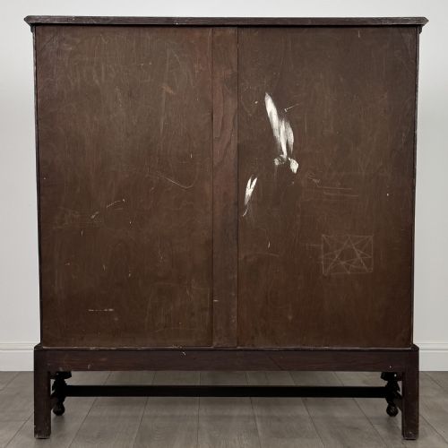 ANTIQUE 20TH CENTURY GOOD QUALITY OAK DISPLAY CABINET - ADDITIONAL PHOTO 6