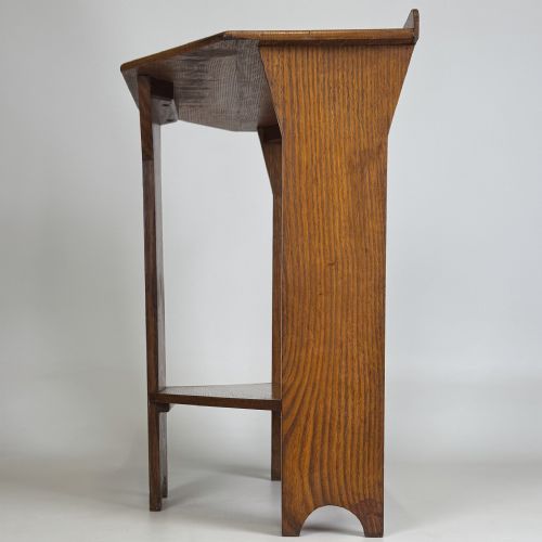 ANTIQUE 20TH CENTURY ART CRAFTS GOLDEN OAK SIDE TABLE - ADDITIONAL PHOTO 2