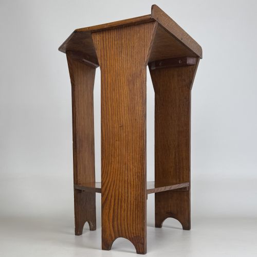 ANTIQUE 20TH CENTURY ART CRAFTS GOLDEN OAK SIDE TABLE - ADDITIONAL PHOTO 3