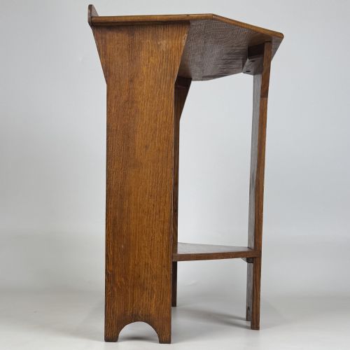 ANTIQUE 20TH CENTURY ART CRAFTS GOLDEN OAK SIDE TABLE - ADDITIONAL PHOTO 6