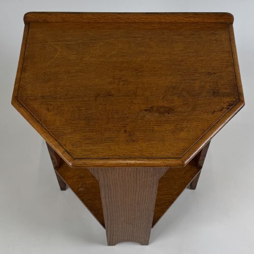 ANTIQUE 20TH CENTURY ART CRAFTS GOLDEN OAK SIDE TABLE - ADDITIONAL PHOTO 8