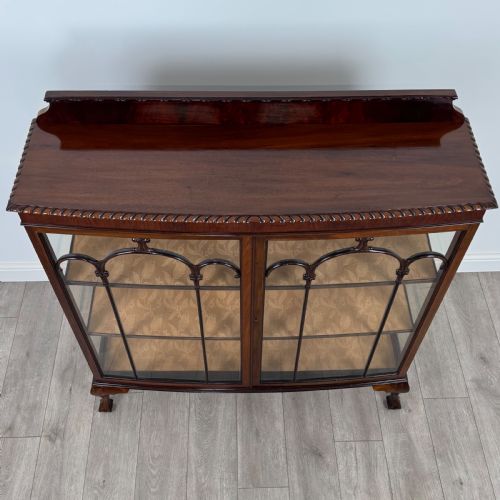 ANTIQUE 20TH CENTURY GOOD QUALITY DISPLAY CABINET IN MAHOGANY - ADDITIONAL PHOTO 10