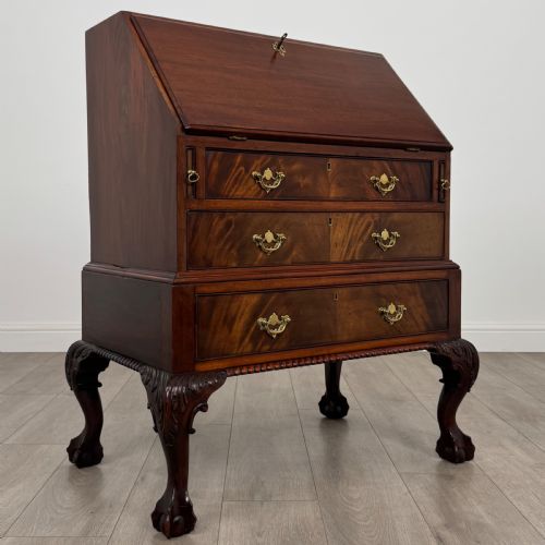 ANTIQUE 20TH CENTURY FINE QUALITY BUREAU IN MAHOGANY - ADDITIONAL PHOTO 8