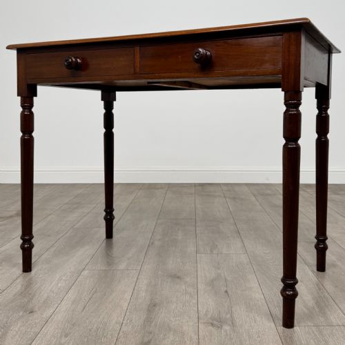ANTIQUE 19TH CENTURY GOOD QUALITY WRITING TABLE IN MAHOGANY - ADDITIONAL PHOTO 1