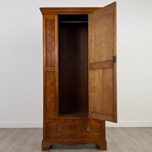 ANTIQUE 20TH CENTURY FINE QUALITY WARDROBE IN BURR WALNUT - ADDITIONAL PHOTO 1