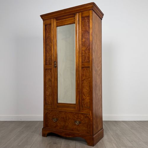ANTIQUE 20TH CENTURY FINE QUALITY WARDROBE IN BURR WALNUT - ADDITIONAL PHOTO 2