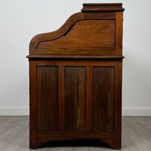 ANTIQUE 20TH CENTURY ROLL TOP DESK IN MAHOGANY - ADDITIONAL PHOTO 4