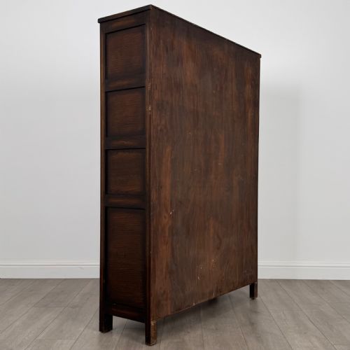 ANTIQUE 20TH CENTURY CARVED OAK DISPLAY CABINET - ADDITIONAL PHOTO 5