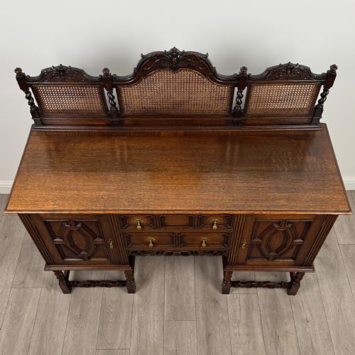 ANTIQUE 20TH CENTURY JACOBEAN SIDEBOARD IN OAK - ADDITIONAL PHOTO 9