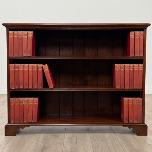 ANTIQUE 20TH CENTURY PAIR OF OPEN BOOKCASES IN MAHOGANY - ADDITIONAL PHOTO 2