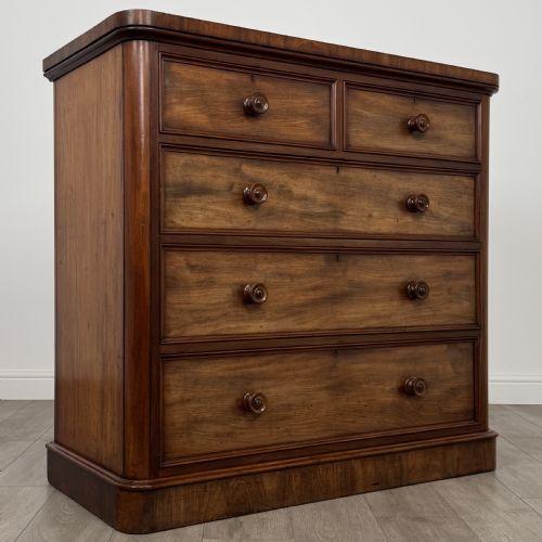ANTIQUE 19TH CENTURY FINE QUALITY MAHOGANY CHEST OF DRAWERS - ADDITIONAL PHOTO 7