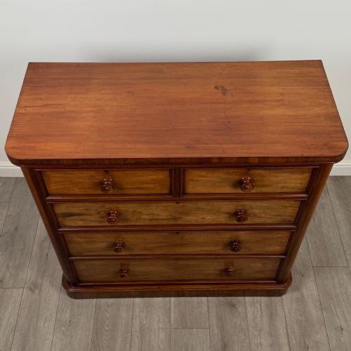 ANTIQUE 19TH CENTURY FINE QUALITY MAHOGANY CHEST OF DRAWERS - ADDITIONAL PHOTO 8