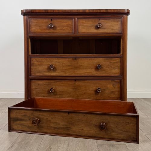 ANTIQUE 19TH CENTURY FINE QUALITY MAHOGANY CHEST OF DRAWERS - ADDITIONAL PHOTO 9