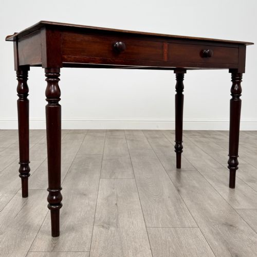 ANTIQUE 19TH CENTURY WRITING TABLE IN MAHOGANY - ADDITIONAL PHOTO 7