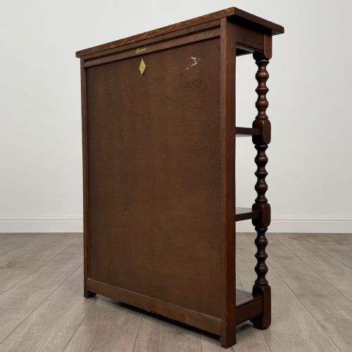 ANTIQUE 20TH CENTURY OPEN BOOKCASE IN OAK - ADDITIONAL PHOTO 6