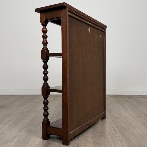 ANTIQUE 20TH CENTURY OPEN BOOKCASE IN OAK - ADDITIONAL PHOTO 7