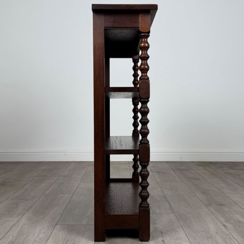 ANTIQUE 20TH CENTURY OPEN BOOKCASE IN OAK - ADDITIONAL PHOTO 8