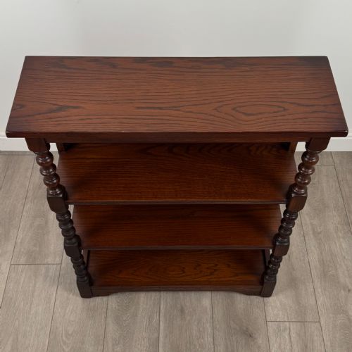ANTIQUE 20TH CENTURY OPEN BOOKCASE IN OAK - ADDITIONAL PHOTO 9