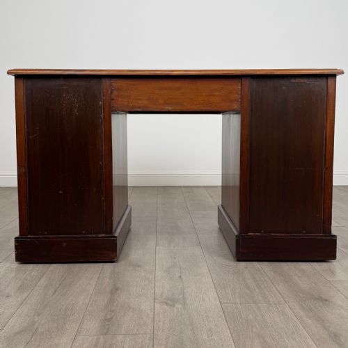 ANTIQUE 19TH CENTURY GOOD QUALITY KNEEHOLE DESK IN MAHOGANY - ADDITIONAL PHOTO 4