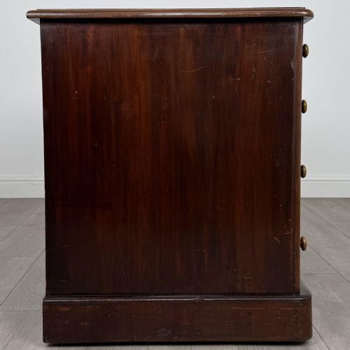 ANTIQUE 19TH CENTURY GOOD QUALITY KNEEHOLE DESK IN MAHOGANY - ADDITIONAL PHOTO 7