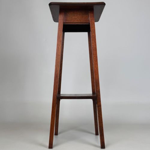 ANTIQUE 20TH CENTURY GOOD QUALITY PLANT STAND IN OAK - ADDITIONAL PHOTO 2