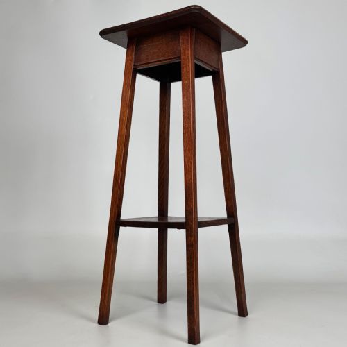 ANTIQUE 20TH CENTURY GOOD QUALITY PLANT STAND IN OAK - ADDITIONAL PHOTO 3
