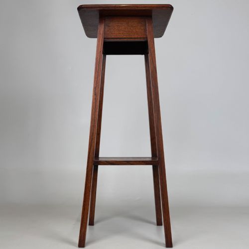 ANTIQUE 20TH CENTURY GOOD QUALITY PLANT STAND IN OAK - ADDITIONAL PHOTO 4