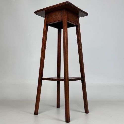ANTIQUE 20TH CENTURY GOOD QUALITY PLANT STAND IN OAK - ADDITIONAL PHOTO 5