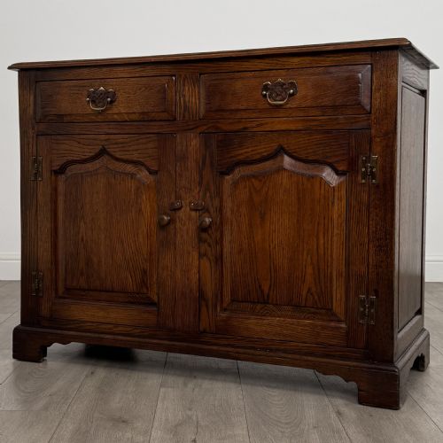 ANTIQUE 20TH CENTURY FINE QUALITY DRESSER BASE IN OAK - ADDITIONAL PHOTO 2