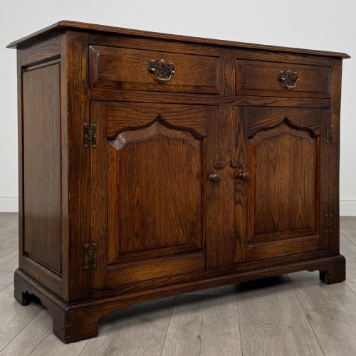 ANTIQUE 20TH CENTURY FINE QUALITY DRESSER BASE IN OAK - ADDITIONAL PHOTO 7