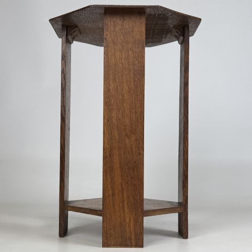 ANTIQUE 20TH CENTURY ART CRAFTS SIDE TABLE IN GOLDEN OAK - ADDITIONAL PHOTO 1