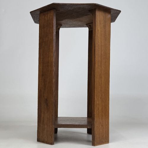 ANTIQUE 20TH CENTURY ART CRAFTS SIDE TABLE IN GOLDEN OAK - ADDITIONAL PHOTO 5