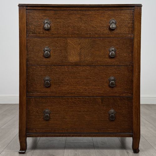 antique 20th century chest of drawers in oak - CATEGORY: ANTIQUE CHEST OF DRAWERS - DATED EDWARDIAN