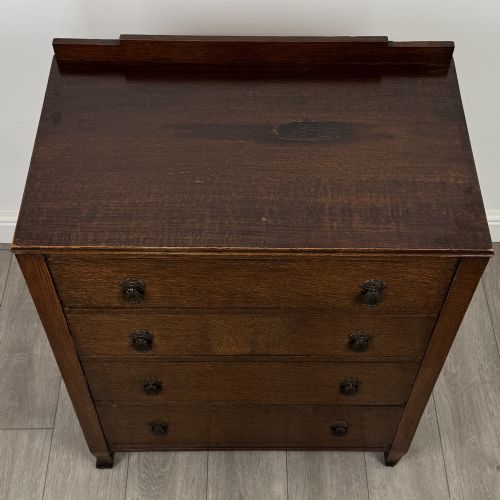 ANTIQUE 20TH CENTURY CHEST OF DRAWERS IN OAK - ADDITIONAL PHOTO 8