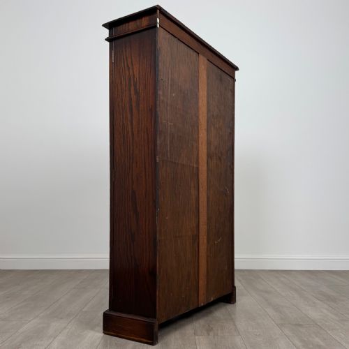ANTIQUE 20TH CENTURY OAK DISPLAY CABINET OF GOOD QUALITY - ADDITIONAL PHOTO 4