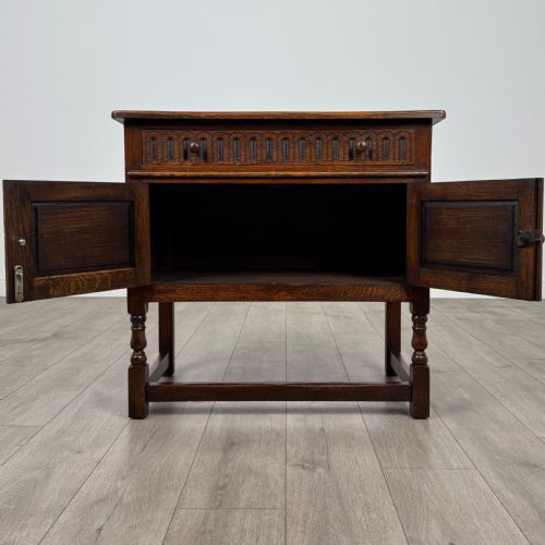 ANTIQUE 20TH CENTURY GOOD QUALITY CUPBOARD IN OAK - ADDITIONAL PHOTO 1