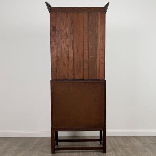 ANTIQUE 20TH CENTURY JACOBEAN STYLE BUREAU BOOKCASE IN OAK - ADDITIONAL PHOTO 6