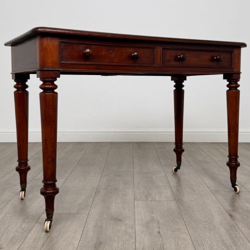 ANTIQUE 19TH CENTURY GOOD QUALITY WRITING TABLE IN MAHOGANY - ADDITIONAL PHOTO 7