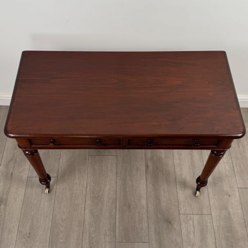 ANTIQUE 19TH CENTURY GOOD QUALITY WRITING TABLE IN MAHOGANY - ADDITIONAL PHOTO 8