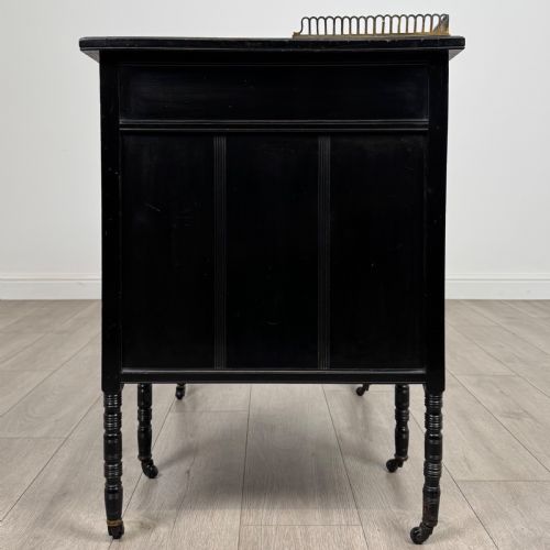 ANTIQUE 19TH CENTURY EBONISED DESK BY WILKINSON SON - ADDITIONAL PHOTO 2